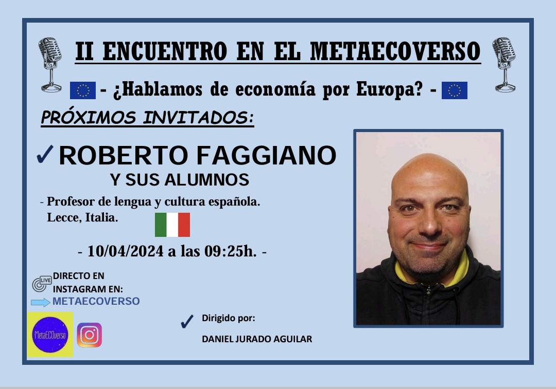 Imagen de la noticia: Roberto Faggiano, representante de Italia, siguiente participante en el Metaecoverso [Actualizado]