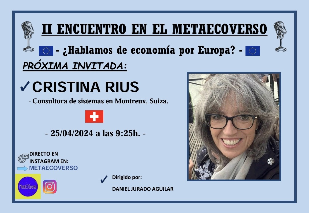 Imagen de la noticia: Cristina Rius, representante de Suiza, penúltima participante en el Metaecoverso [Actualizado]