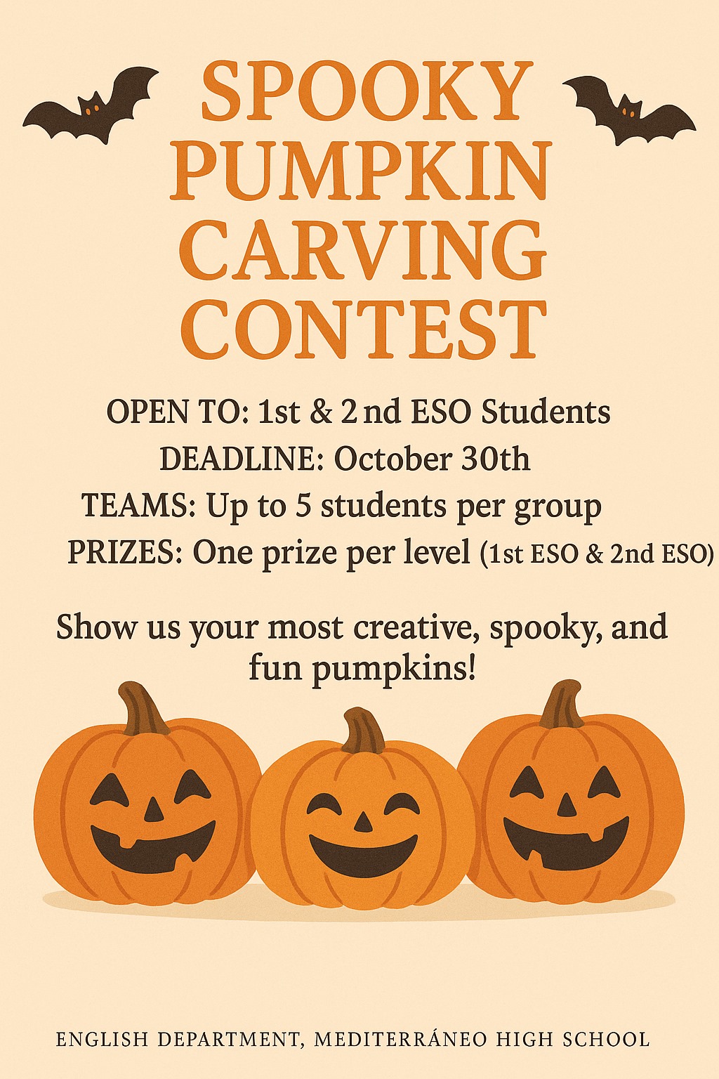 Imagen de la noticia: Primera edición del concurso de calabazas de Halloween